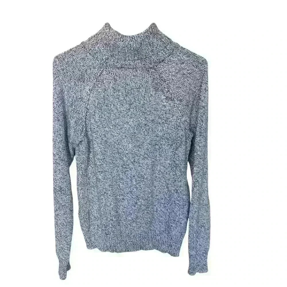 Karen scoot 100% cotton turtule neck sweater size M‎ color gray